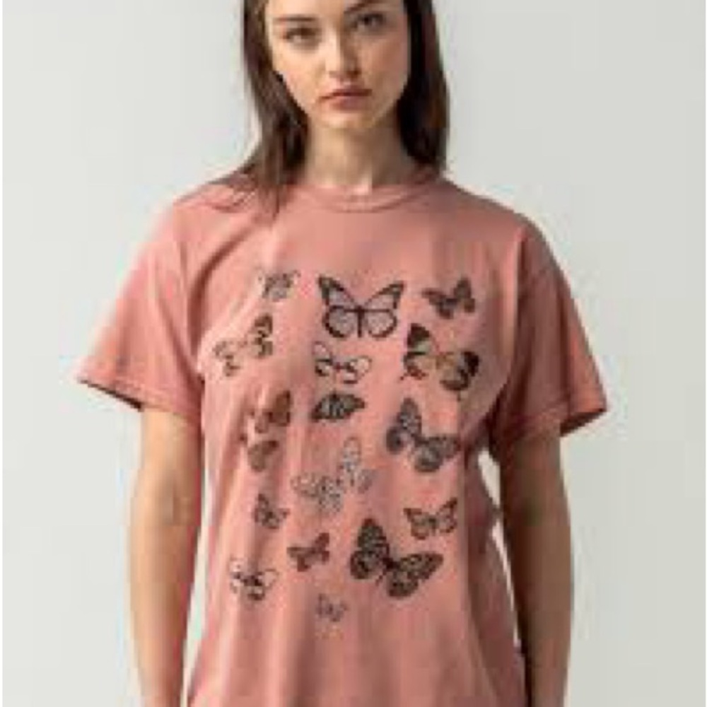 Full Tilt Scatter Butterfly Women’s Oversized Tee - SM